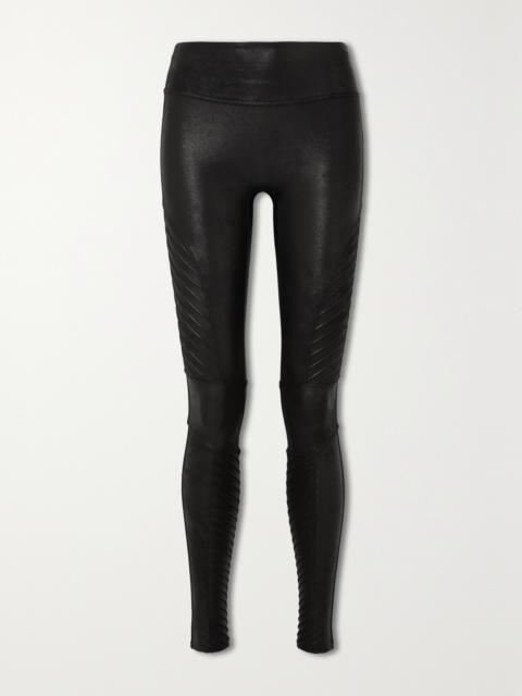 SPANX Moto Faux Stretch-leather Leggings