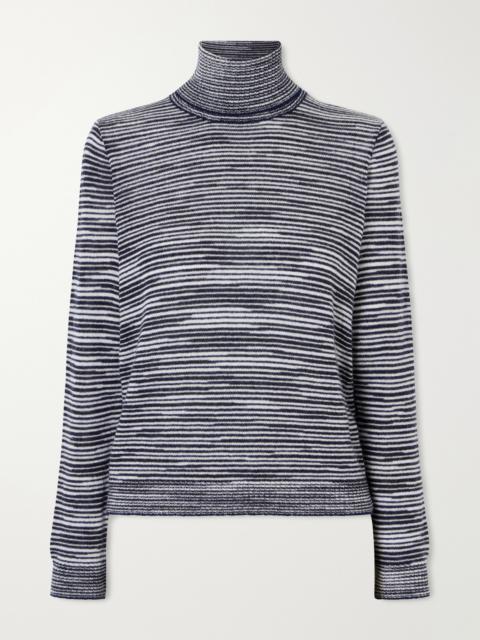 Missoni Striped Cashmere And Wool-blend Turtleneck Sweater