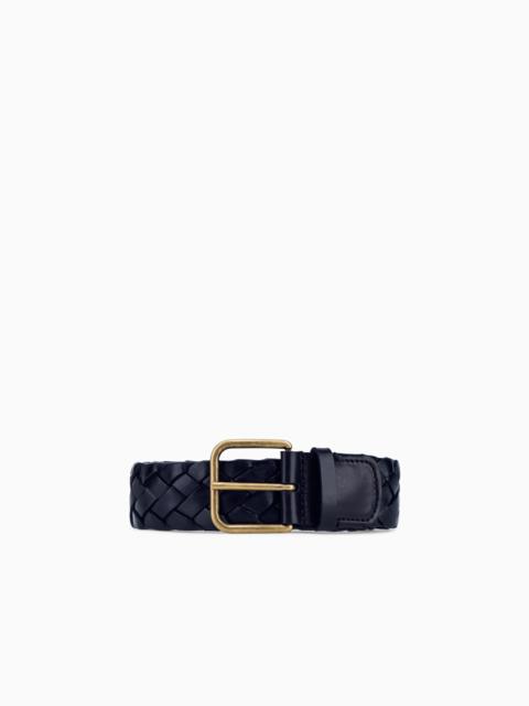 GIORGIO ARMANI TONGUE BELT IN WOVEN LEATHER