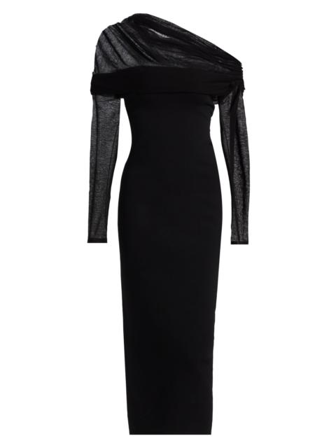 Altuzarra Women's Meyer Mesh One-Shoulder Midi-Dress - Black