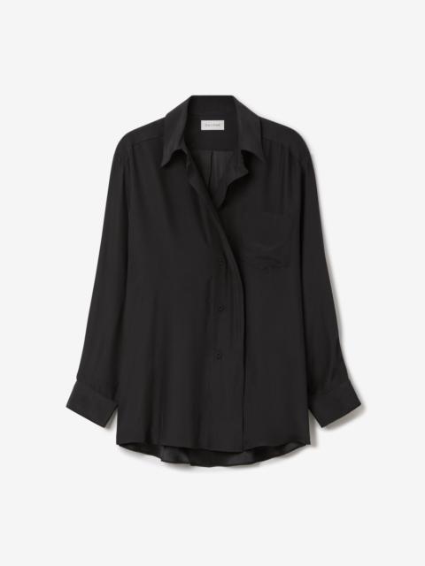 House of Dagmar Asymmetric Silk Top