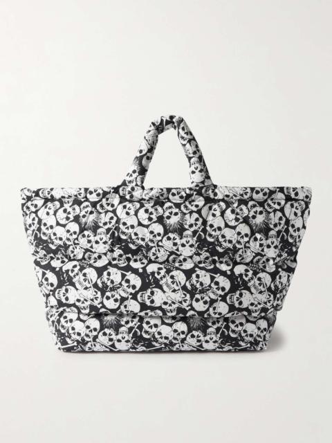 Printed Padded Quilted Cotton-Canvas Tote