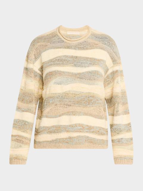 Francie Striped Crewneck Cotton Knit Sweater