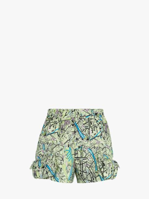 FENDI Green nylon trousers