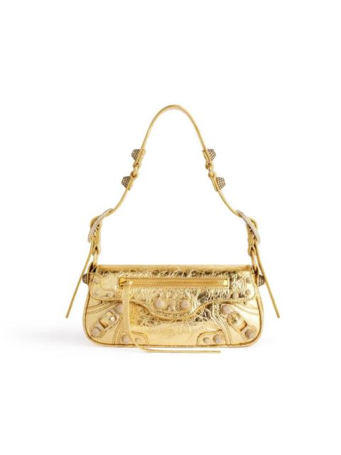 Women's Le Cagole Xs Sling Bag Metallized With Rhinestones in Gold