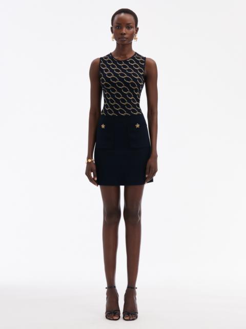 OSCAR CHAIN-LINK KNIT DRESS