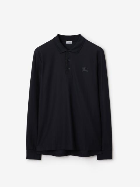 Burberry Long-sleeve Cotton Polo Shirt
