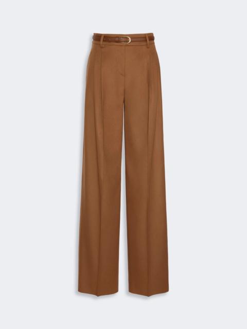 Max Mara COCCO Wool wide-leg trousers - TOBACCO