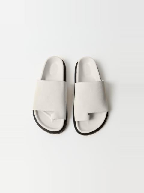 Loe Suede Slide - Cool White