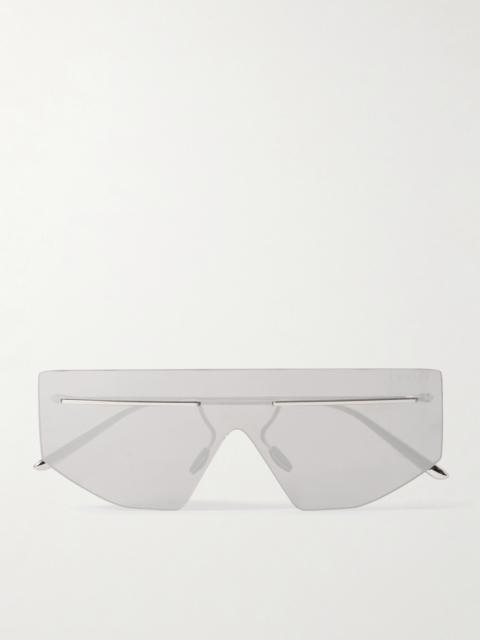 Prada D-frame Silver-tone Sunglasses