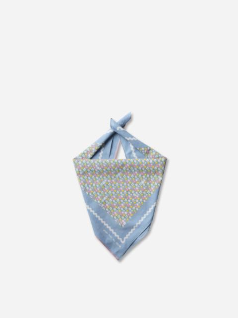 Kapital Fastcolor Selvedge Bandana (Skull & Flower) Sax