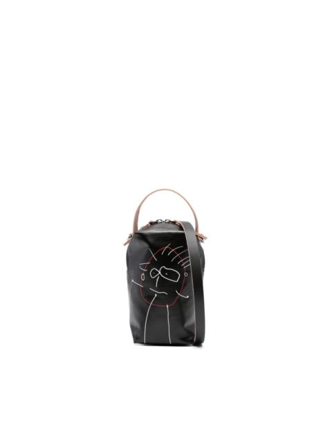 Plan C Pili And Bianca leather crossbody bag