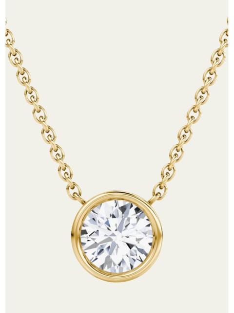 VRAI Round Bezel-Cut Lab Grown Diamond Solitaire Necklace, 0.75tcw