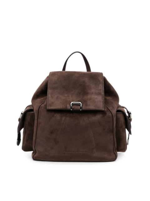 Brunello Cucinelli Suede leather backpack