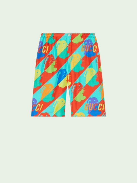 GUCCI Bunny print silk short