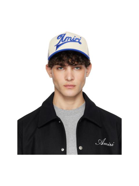 AMIRI Off-White & Navy 'Amiri' Two Tone Canvas Cap
