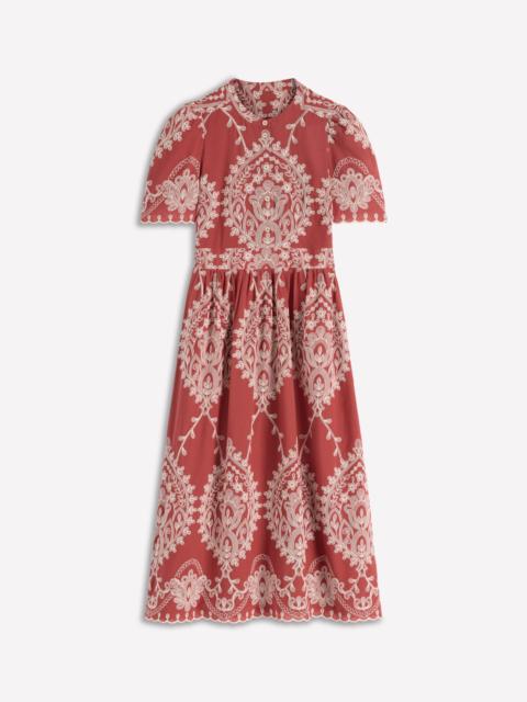 BODEN Ivy Cotton Midi Dress-Rust Embroidery