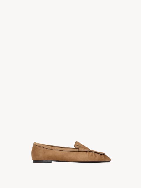 SAINT LAURENT LOAFERINO BALLERINAS IN SUEDE