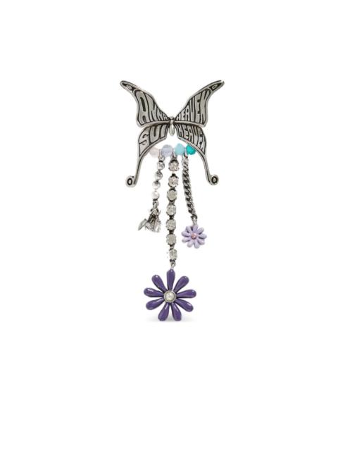 Marc Jacobs butterfly chain flower earrings