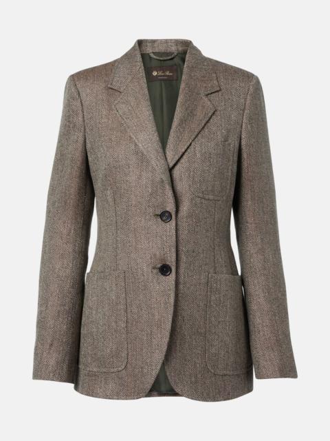 Loro Piana Eleanor chevron linen blazer