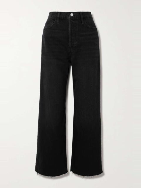 Le Low Baggy frayed high-rise wide-leg jeans
