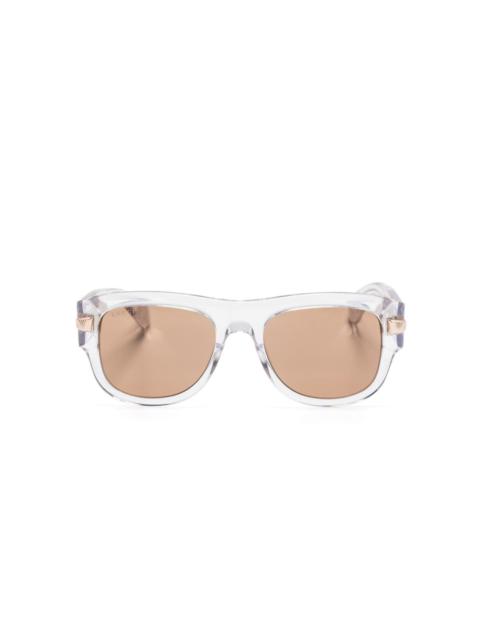GUCCI logo-engraved square-frame sunglasses
