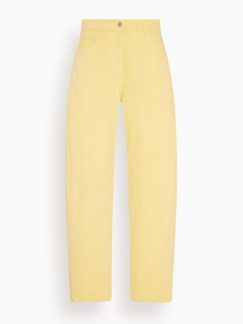 Another Tomorrow Denim Curved Pant in Daffodil