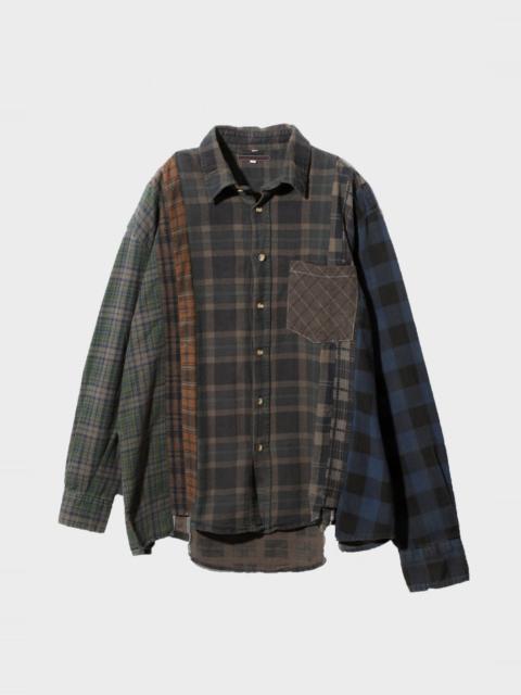 NEEDLES Flannel Shirt/Overdyed 7 Cut Shirt - Brown