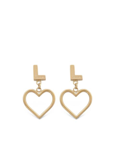LACOSTE heart-pendant drop earrings