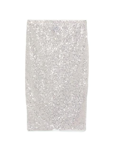 sequinned midi skirt