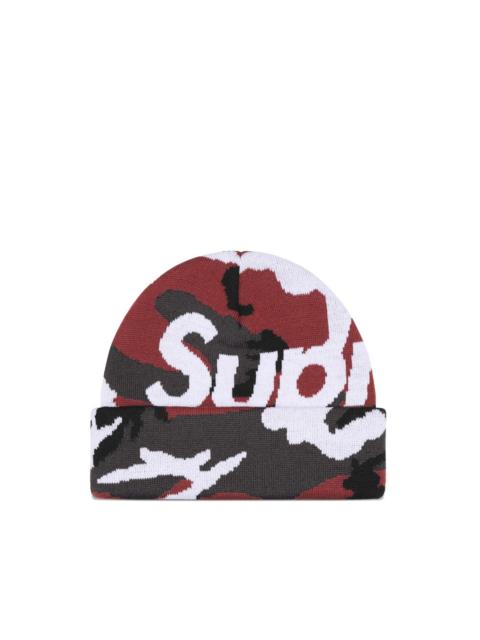 Supreme camouflage-paattern beanie hat
