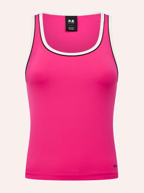 P.E NATION SPECTRUM SCOOP TANK IN COSMO PINK & WHISPER WHITE