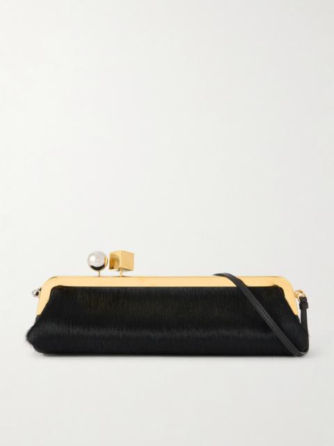 JACQUEMUS Salon Calf Hair Clutch