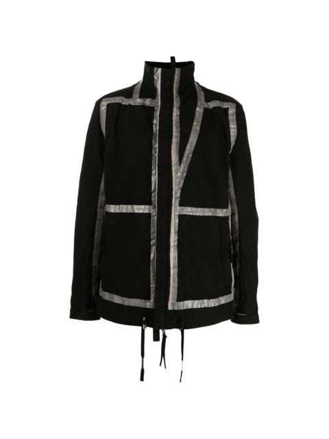 reversible metallic trim zipped jacket