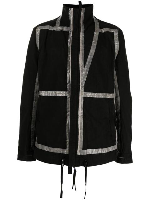 reversible metallic trim zipped jacket