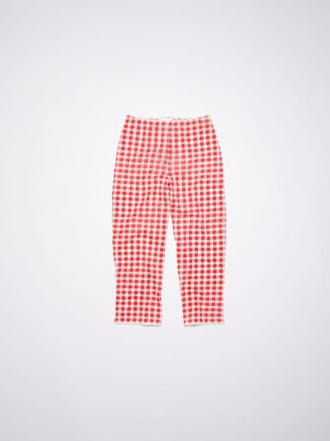 Acne Studios Gingham tights - Cardinal red
