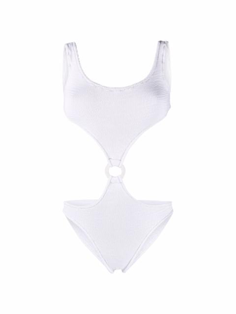 Reina Olga Augusta ribbed cut-out swimsuit
