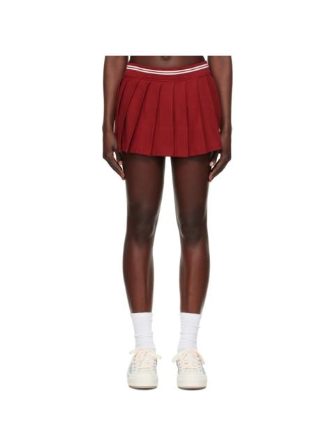 AMIRI Red MA Quad Pleated Miniskirt