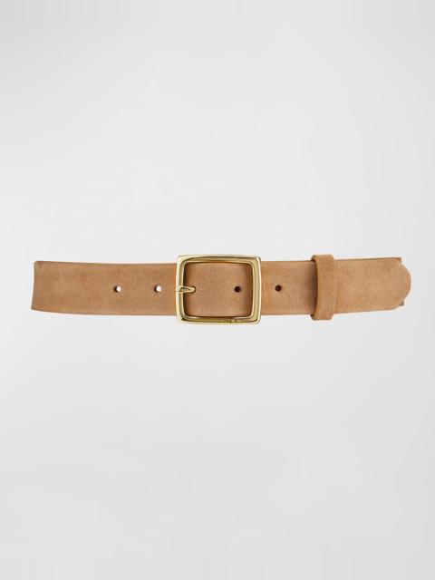 rag & bone Suede Boyfriend Belt, Camel