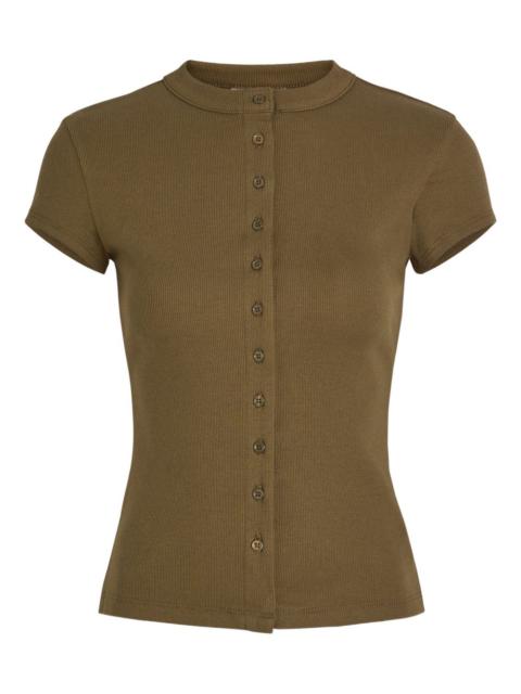 Reformation Raelynn buttoned ribbed top