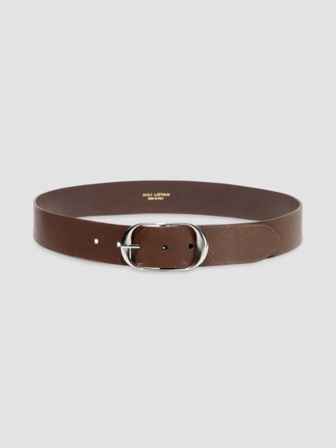 NILI LOTAN Women's Nili Leather Belt - Chestnut