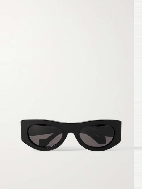 Rectangular-frame acetate sunglasses