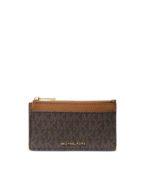 MICHAEL KORS monogram zip wallet