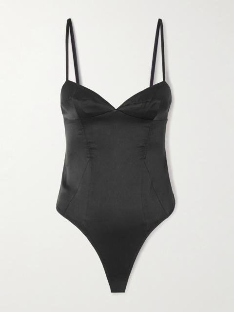 KIKI DE MONTPARNASSE Tous Les Jours Stretch-silk Bodysuit