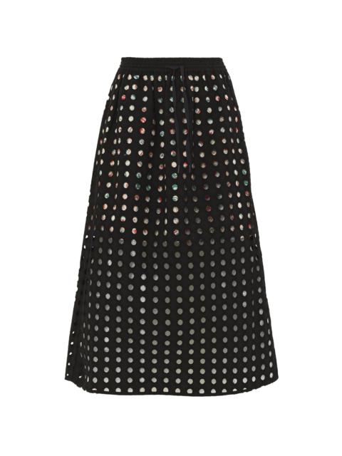 See by Chloé EYELET MID-LENGTH SKIRT