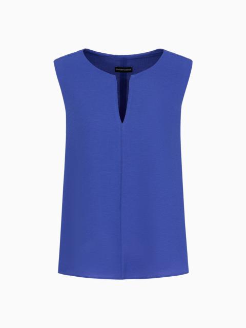 EMPORIO ARMANI Armure crêpe top with strap