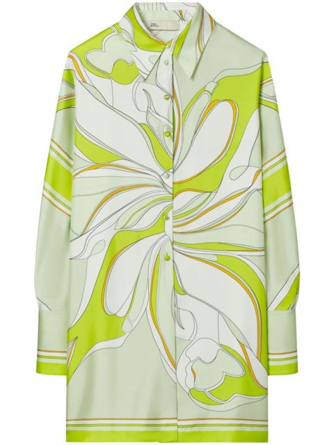 TORY BURCH floral-print silk shirt