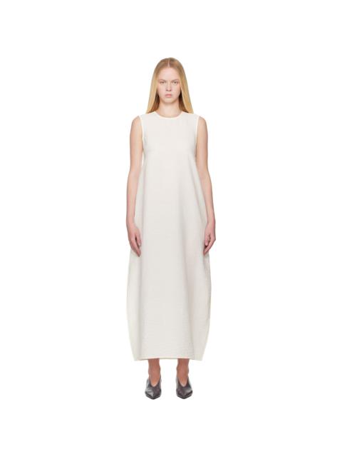 RÓHE Off-White Hammered Silk Shaped Maxi Dress