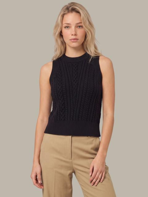 525 america Dorothy: Cable Knit Cotton Crewneck Vest