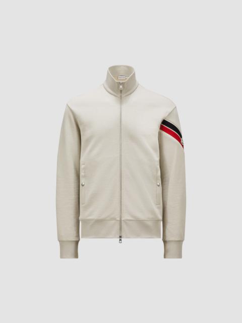 Moncler Tricolor Trim Zip-Up Sweatshirt